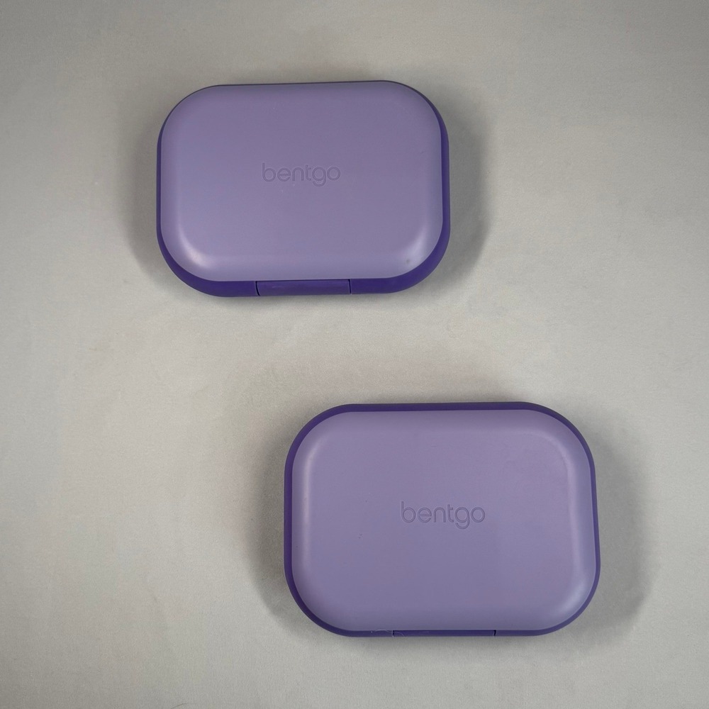 Bentgo Kids Chill Lunch Box Leak-Proof Purple 2-Pack with Built-in Ice Packs